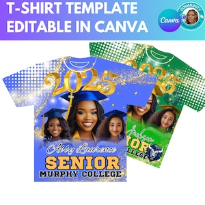 Pacote de design de camisa 3D para formatura, modelos de design de camiseta para formatura, arquivo de camiseta editável de 32 x 27 polegadas, perfeito para DTF e sublimação, Canva