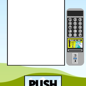 Vending Machine Canva Template, Size 8.5x11, Drag and Drop your Design,Vending Machine,Canva Template