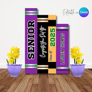 Graduation Book Board Canva Template: Editable Party Decoration (Digital Download)