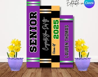 Graduation Book Board Canva Template: Editable Party Decoration (Digital Download)