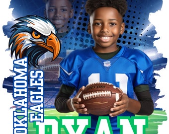 Football Shirt Canva Template: Personalized Celebration Design (Digital Download)