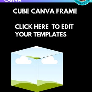 Cube Canva Frame Template