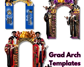 Graduation Entrance Arch Design Canva Template, Graduation Canva Arch, Editable Grad Arch Entryway,Grad Archway For Party Decoration