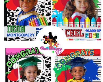 Kids Graduation Canva Templates: Elementary School Designs (Digital Download)