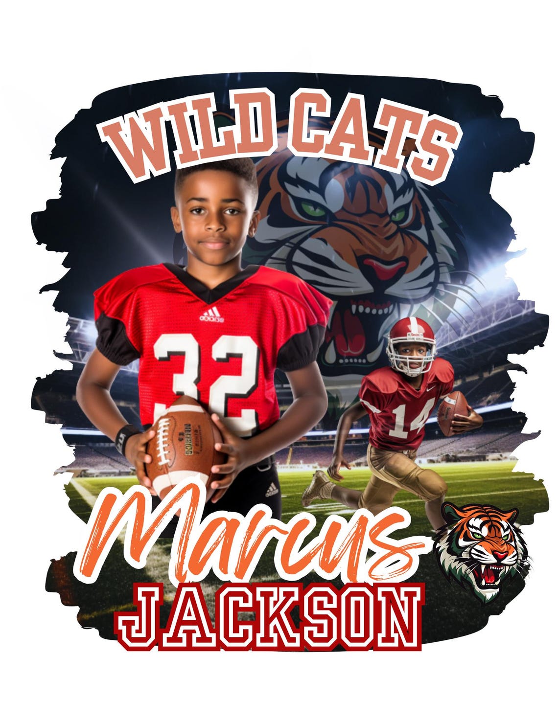 Football Shirt Canva Template Personalized Design (digital Download