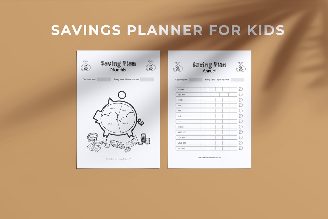 Savings Plan for Kids | Printable | Finances for Kids | Coloring Sheet ...