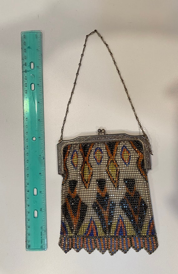 Whiting and Davis Art Deco mesh purse , Rare Vinta