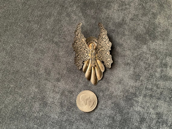 Vintage Silver angel brooch - image 2