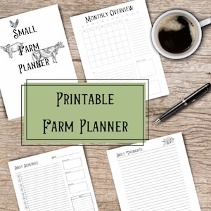 Printable Small Farm Planner, Homestead Organizer