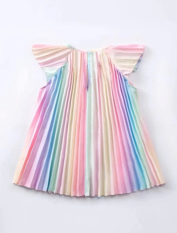 Tome rainbow pleated dress top