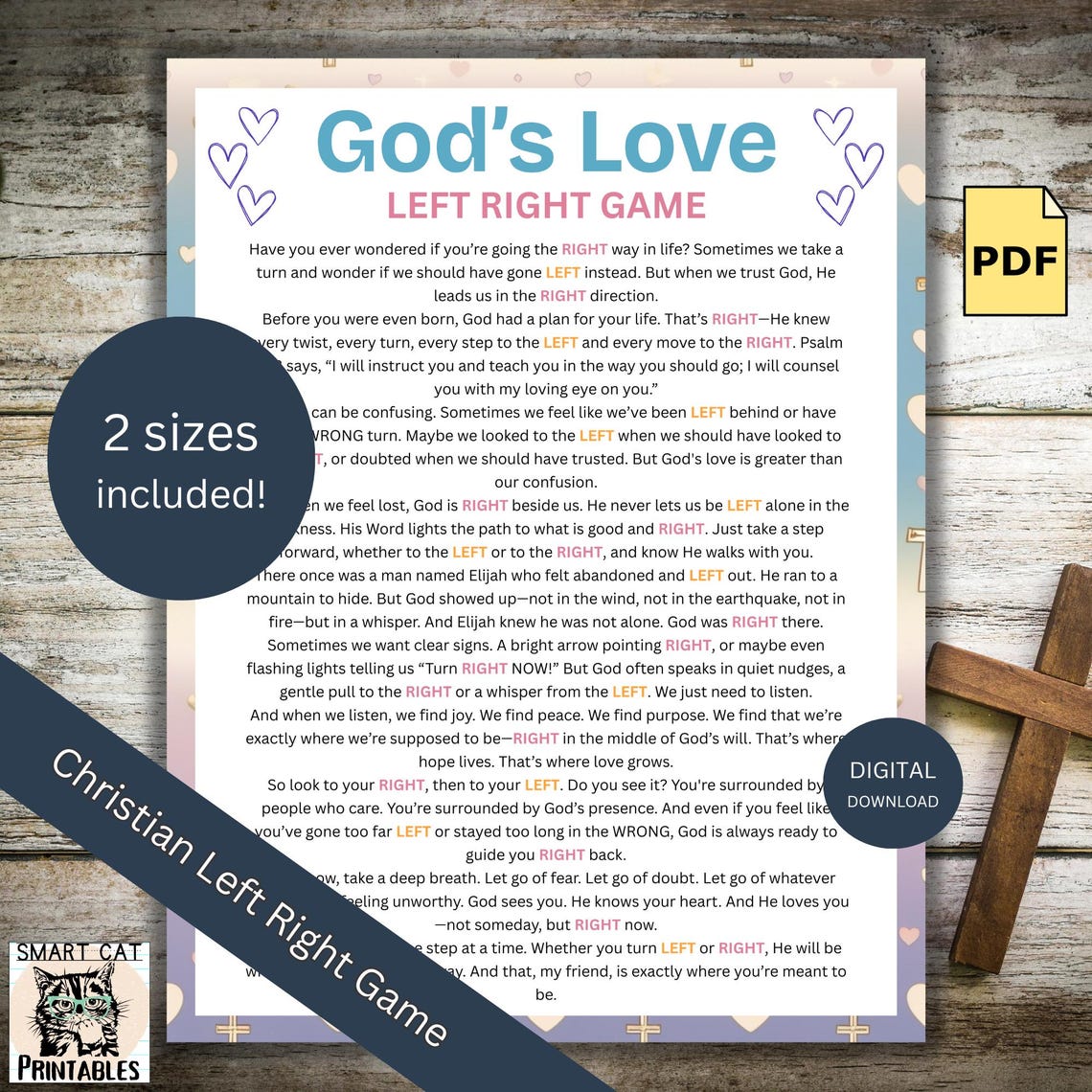 Fun God’s Love Left Right Bible Game, Christian Gift Passing Game ...