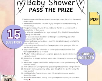 Pass the Gift Game PDF, Baby Shower Pass the Prize, Fun Baby Shower Printable Baby Shower Activity, Pass the Gift Poem, Instant Download pdf
