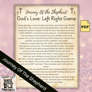 Rustic Gods Love Left Right Game PDF, 2-5 player Sunday School Bible Study Church Gift Exchange, Fun Pass the Prize Christian Group Activity