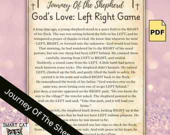 Rustic Gods Love Left Right Game PDF, 2-5 player Sunday School Bible Study Church Gift Exchange, Fun Pass the Prize Christian Group Activity