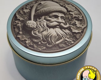 Christmas Santa Gift / Candle 8oz Tins