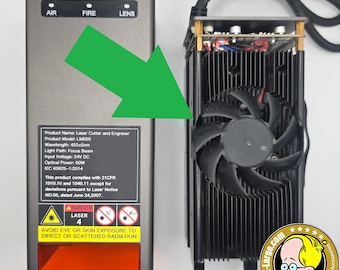 Par de ventoinhas de substituição para módulo laser Creality Falcon2 60W, peças de reposição plug-in.