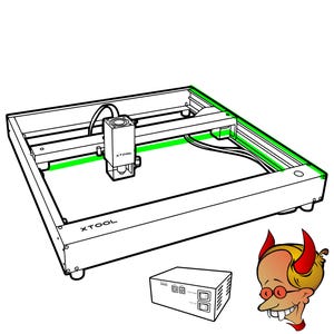 Devil1 Lite Limit Switch Kit | 4 Corner Endstop Upgrade for xTool D1 & D1 Pro | Devil1 Lite Accessory