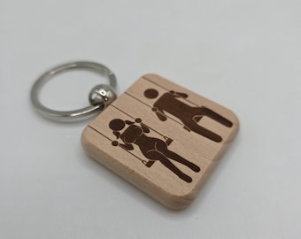 Funny Wood Swingers Keychain – Adult Humor Gag Gift