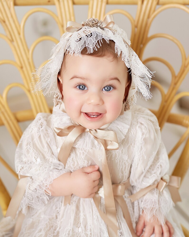 Christening Gown Girl Baby Lace Gown Girl Baptism Dress Etsy