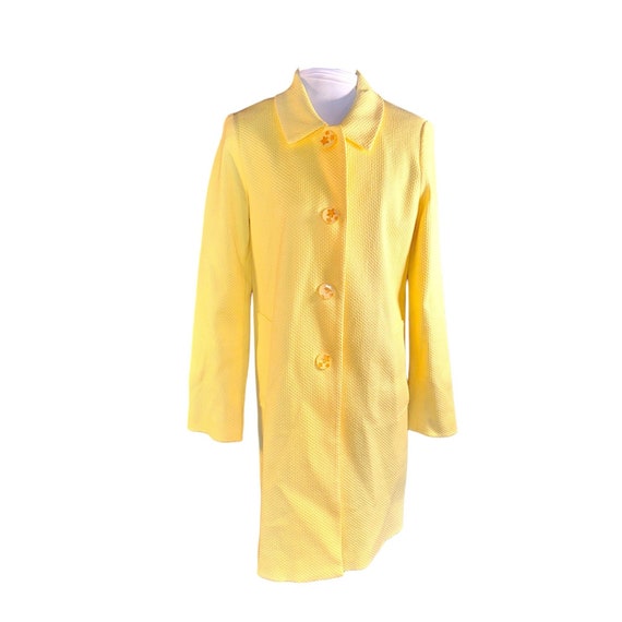 Vintage Elliott Lauren Yellow Dress Coat Women Si… - image 8