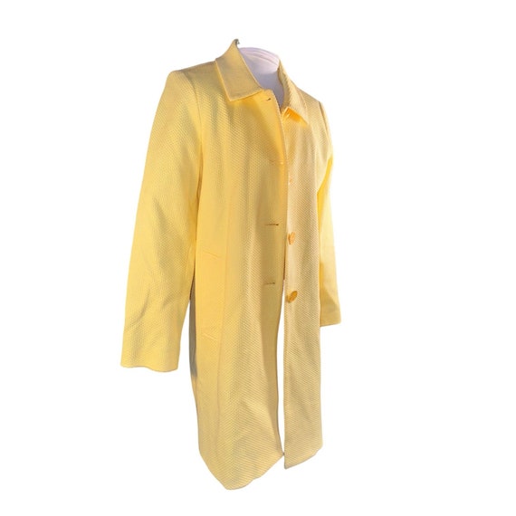 Vintage Elliott Lauren Yellow Dress Coat Women Si… - image 4