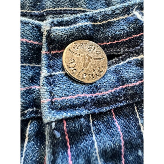 Vintage 1990s Y2K Sergio Valente Pinstriped Jeans… - image 6