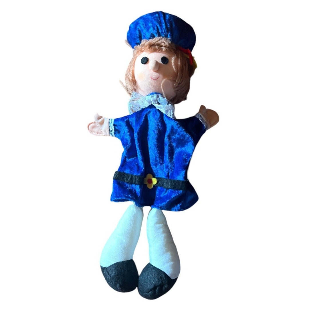 Vintage Hand Puppet Blue Velvet Prince Made in Chez Republic Etsy
