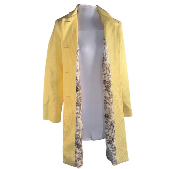 Vintage Elliott Lauren Yellow Dress Coat Women Si… - image 5