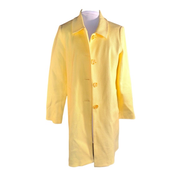 Vintage Elliott Lauren Yellow Dress Coat Women Si… - image 1