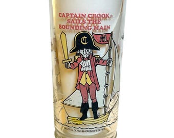 Vintage 1980 McDonalds Adventure Series Character Drinking Glass Pirate Theme