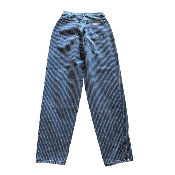 Vintage 1990s Y2K Sergio Valente Pinstriped Jeans… - image 4