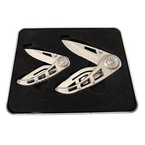 Gerber Folding Survival Pocket Knife Set Of 2 Stainless