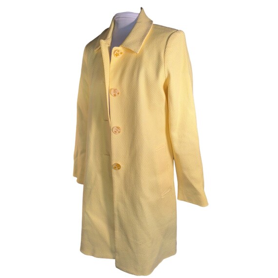 Vintage Elliott Lauren Yellow Dress Coat Women Si… - image 3
