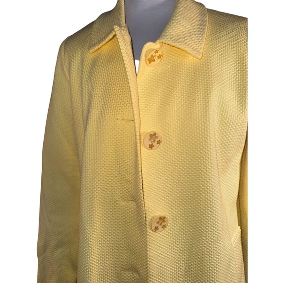 Vintage Elliott Lauren Yellow Dress Coat Women Si… - image 2