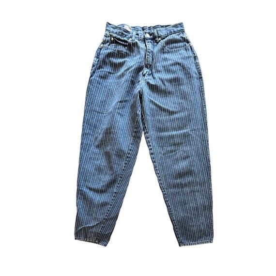 Vintage 1990s Y2K Sergio Valente Pinstriped Jeans… - image 3
