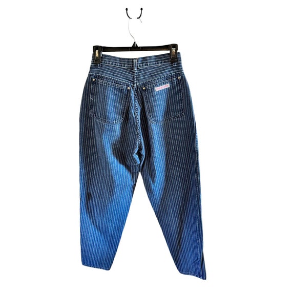 Vintage 1990s Y2K Sergio Valente Pinstriped Jeans… - image 2