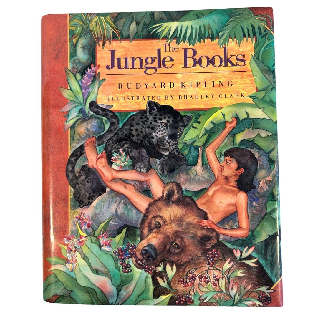 Vintage the Jungles Books Rudyard Kipling Hardback Classic Etsy
