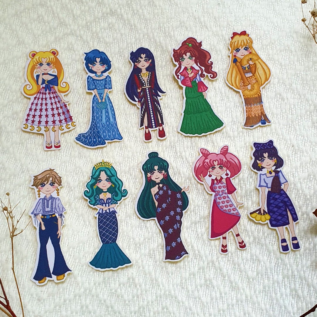 Sailor Moon Filipina Dolls Sticker Pack Retro, Anime, Fanart Waterproof ...