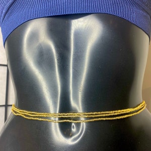 2x Simple Gold Waist Beads Belly Chain
