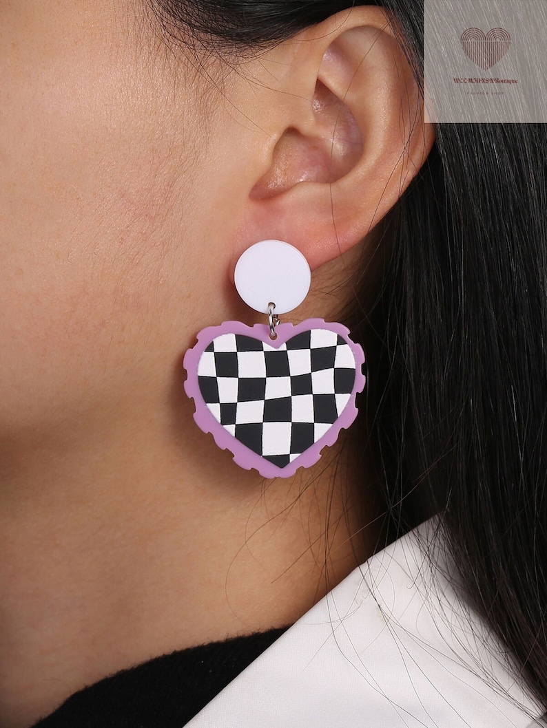 Women Boho Geometric Drop Dangle Acrylic Resin Ear Hook Earrings Jewelry Gifts 