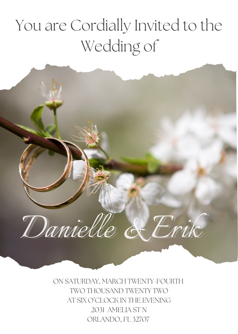 Customizable You Are Cordially Invited to the Wedding of Wedding