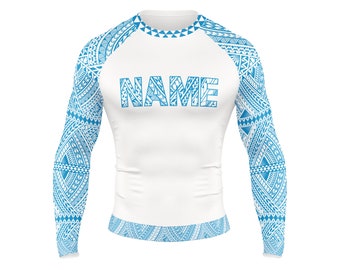 Customized Polynesian Men Rash Guard Surfer Shirt - Polynesian Design ...