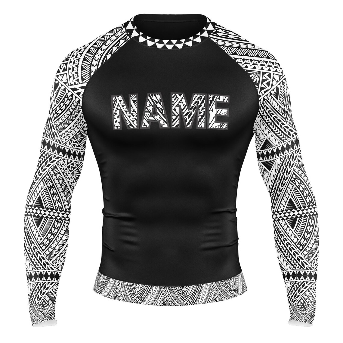 Customized Polynesian Men Rash Guard Surfer Shirt - Polynesian Design ...