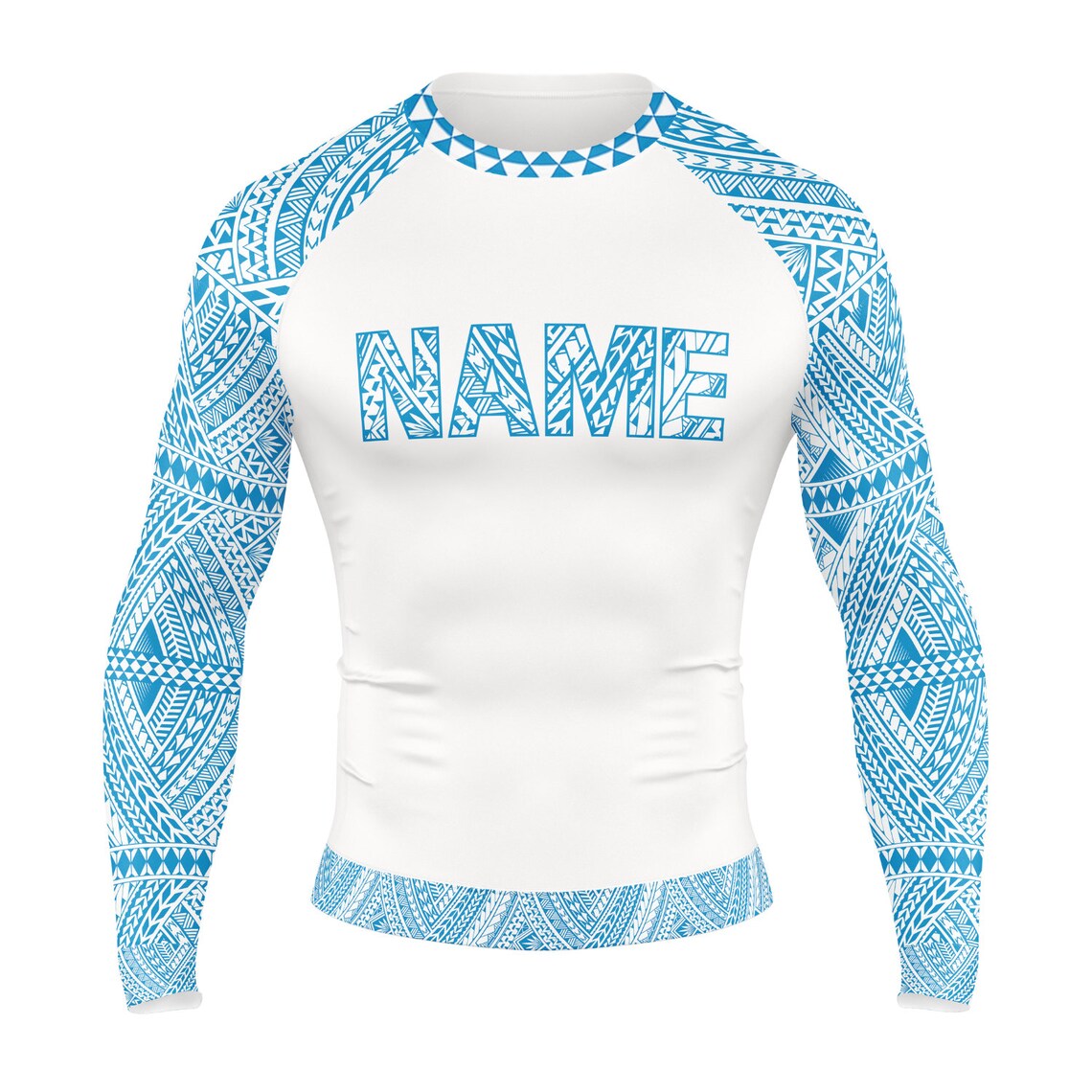 Customized Polynesian Men Rash Guard Surfer Shirt - Polynesian Design ...