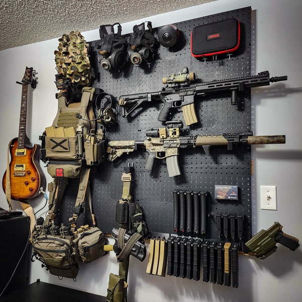 Universal Horizontal Gun Mount - Pegboard / IKEA Skadis / Wall Control / Vaultek | Rifle Holder Storage Rack