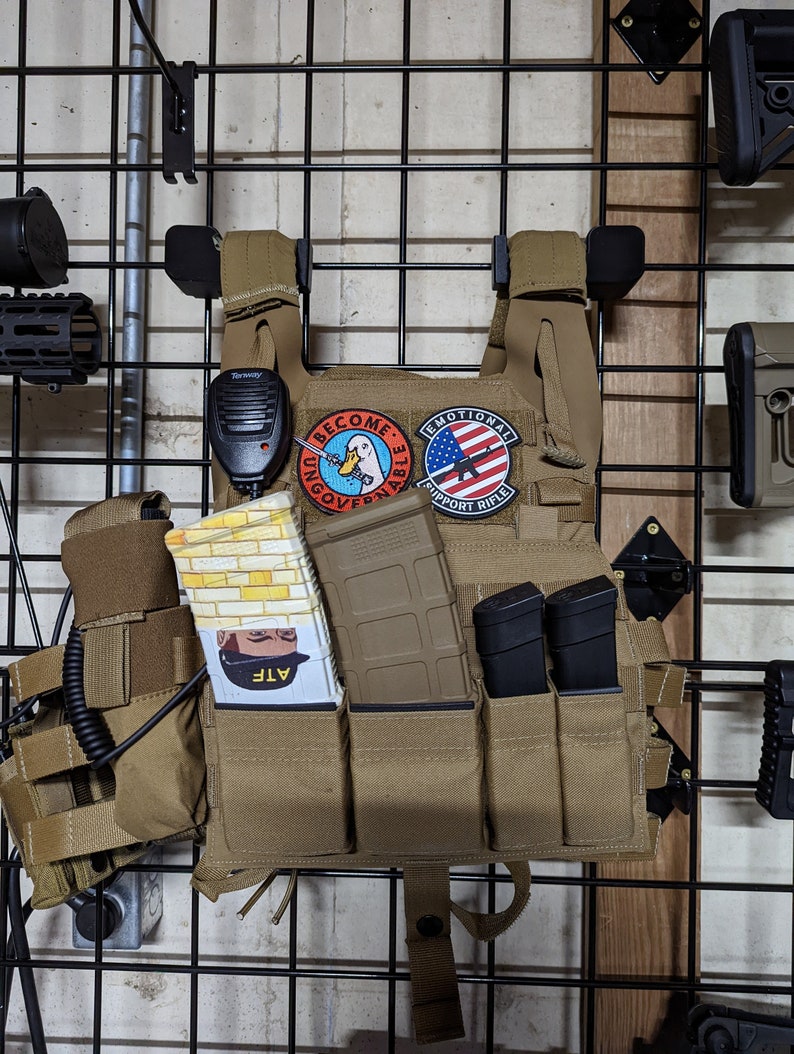 Plate Carrier / Body Armor Mount Gridwall Gear Holder Etsy