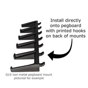 Mount for 1911 9mm/45 Mags Pegboard / IKEA Skadis / Wall Control / Vaultek Magazine Holder Storage Rack image 2