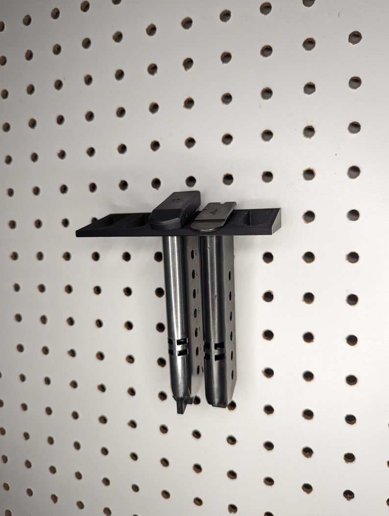 Mount for 1911 9mm/45 Mags Pegboard / IKEA Skadis / Wall Control / Vaultek Magazine Holder Storage Rack image 8