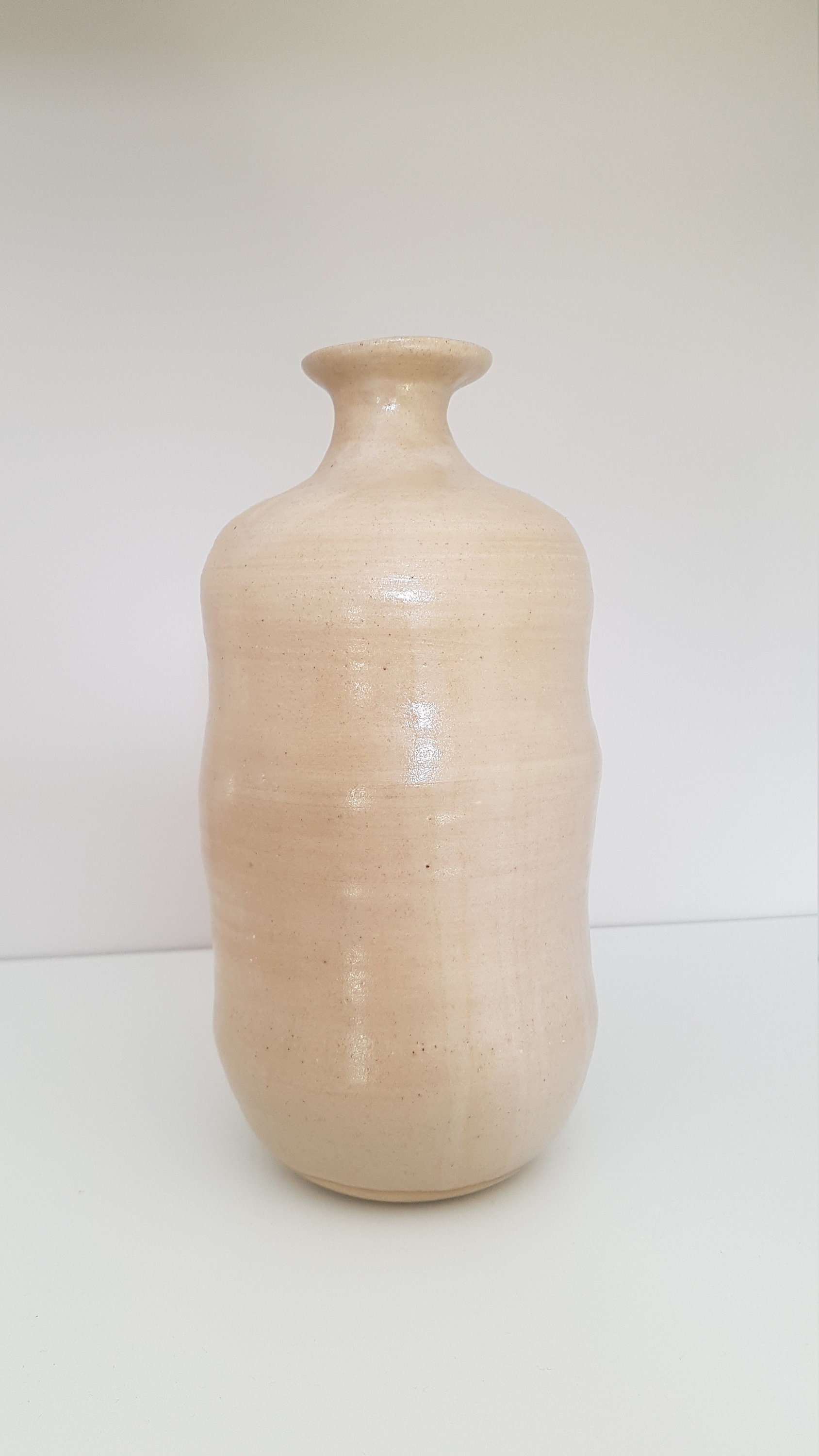 Grand Vase Soliflore Vague en Céramique Artisanale