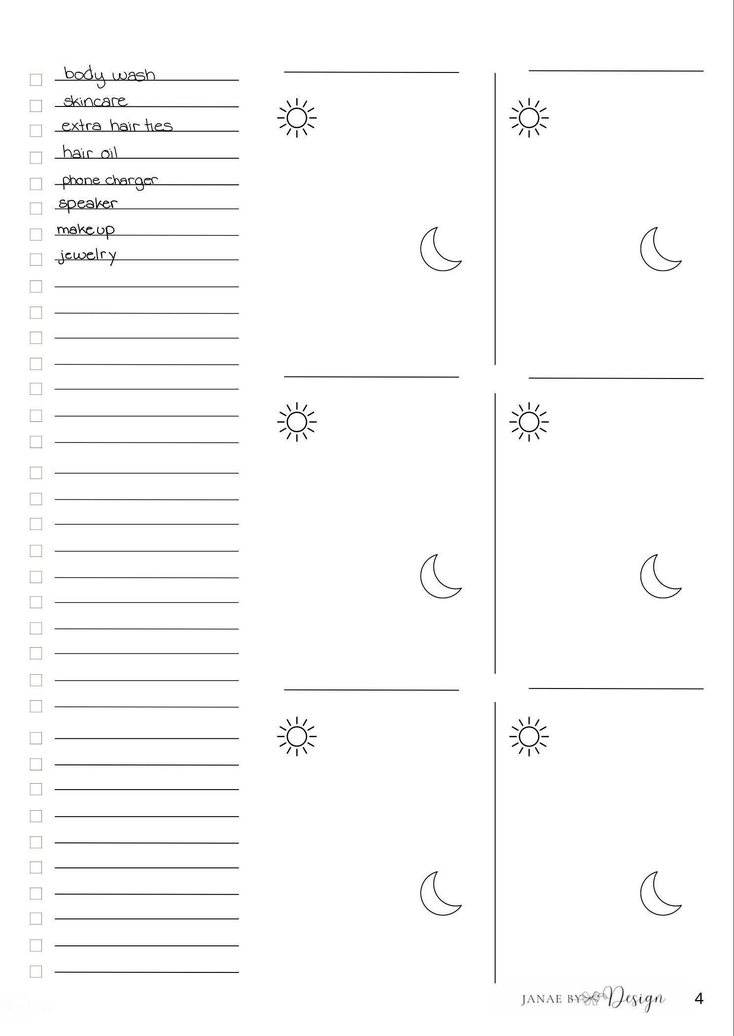 Printable Vacation Planner Bundle (includes Outfit Planner Pages) - Etsy